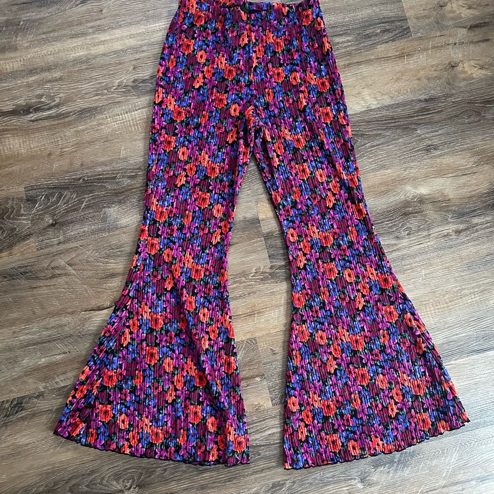 Wild Fable Multicolor Floral Flare Pants - Picture 6 of 8